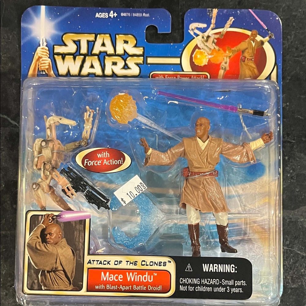 Star Wars Mace Windu Figure with Droid and Accessories